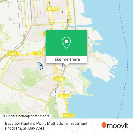 Bayview Hunters Point Methadone Treatment Program map