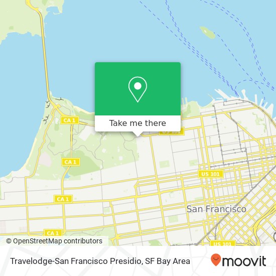 Travelodge-San Francisco Presidio map