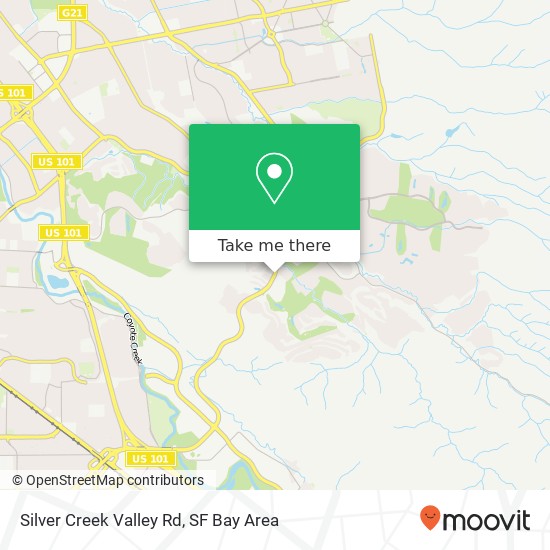 Mapa de Silver Creek Valley Rd