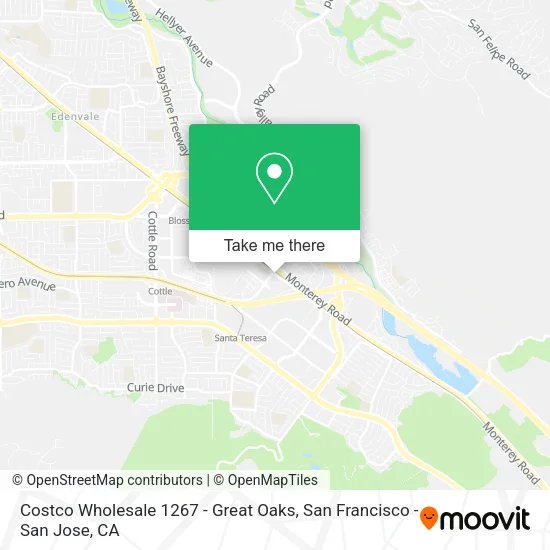 Costco Wholesale 1267 - Great Oaks map
