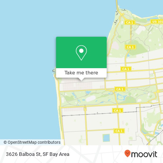 3626 Balboa St map