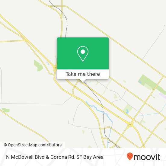 N McDowell Blvd & Corona Rd map