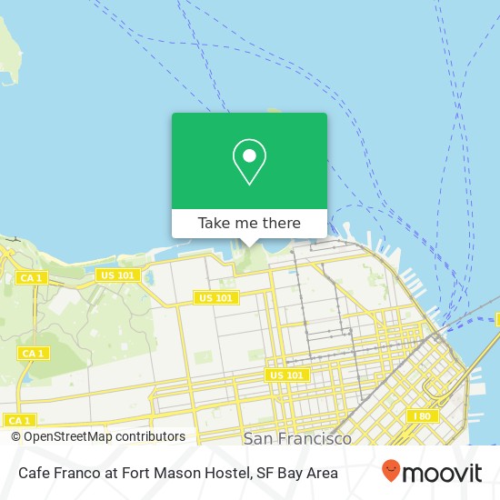 Mapa de Cafe Franco at Fort Mason Hostel