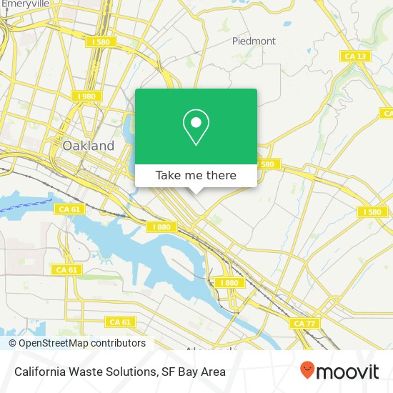 Mapa de California Waste Solutions