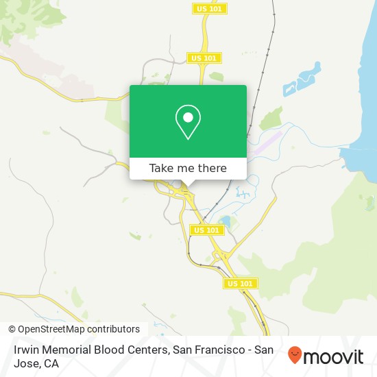 Mapa de Irwin Memorial Blood Centers