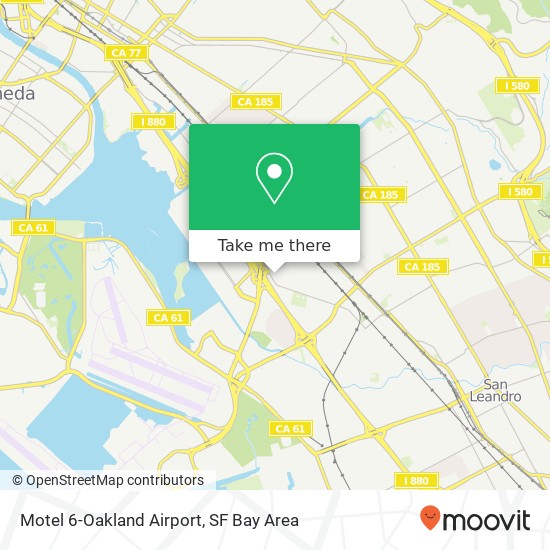 Mapa de Motel 6-Oakland Airport