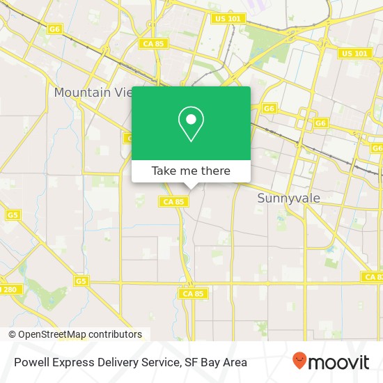 Powell Express Delivery Service map