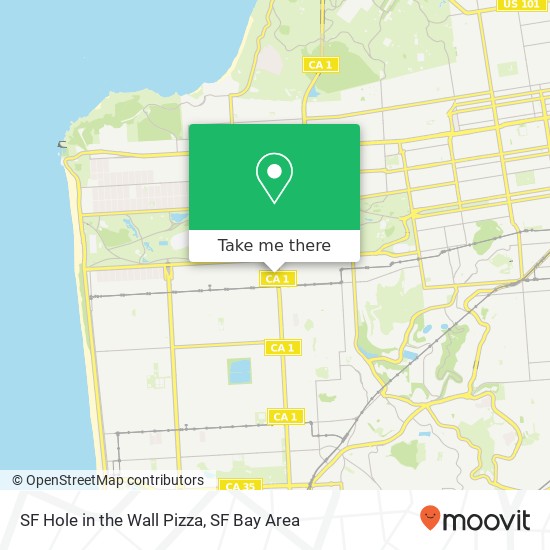 SF Hole in the Wall Pizza map