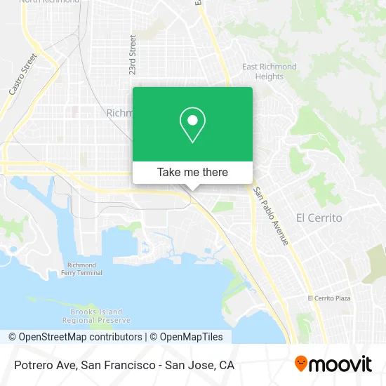Potrero Ave map