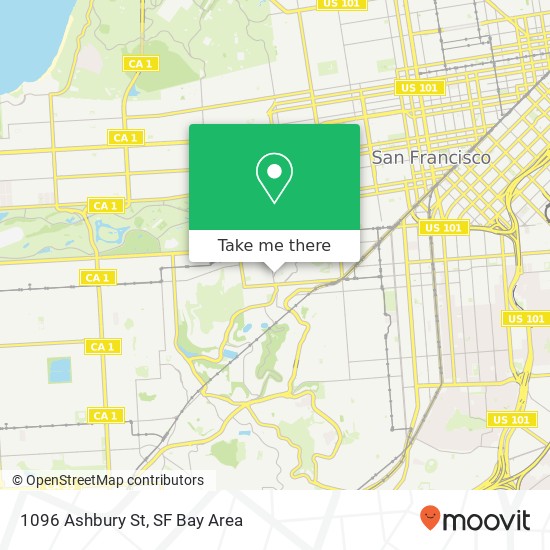 Mapa de 1096 Ashbury St