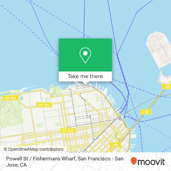 Powell St / Fishermans Wharf map