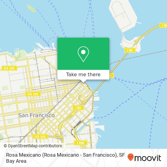 Mapa de Rosa Mexicano (Rosa Mexicano - San Francisco)