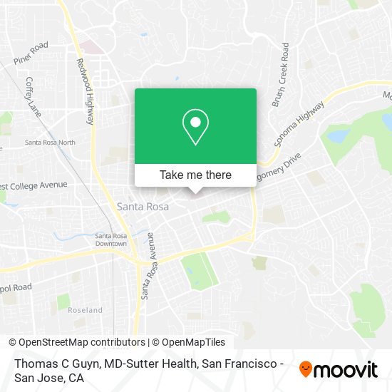 Mapa de Thomas C Guyn, MD-Sutter Health