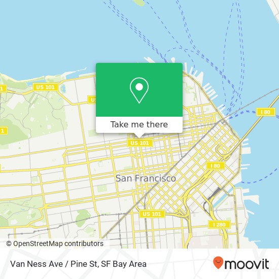 Mapa de Van Ness Ave / Pine St