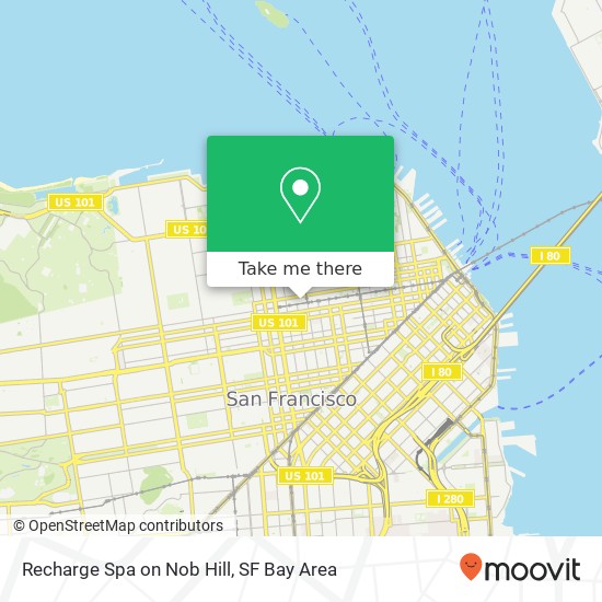 Mapa de Recharge Spa on Nob Hill