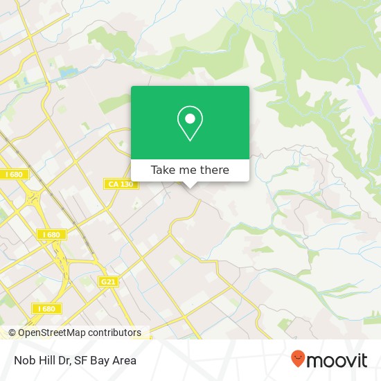 Mapa de Nob Hill Dr