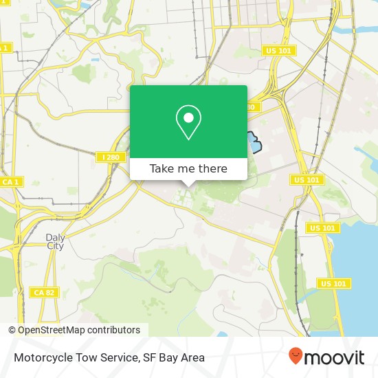 Motorcycle Tow Service map