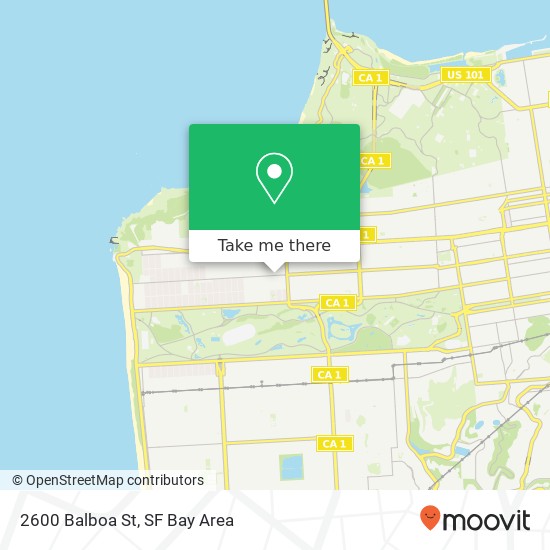 Mapa de 2600 Balboa St