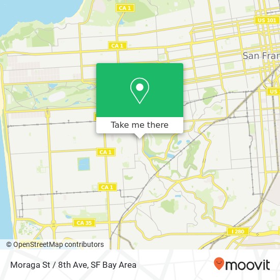 Mapa de Moraga St / 8th Ave