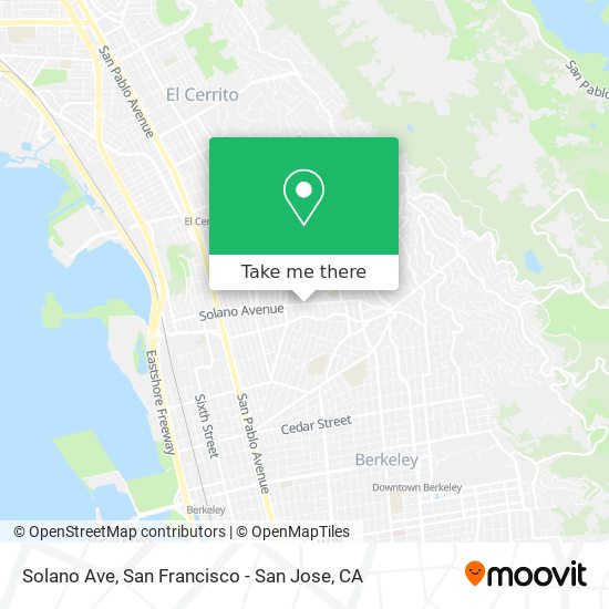 Solano Ave map