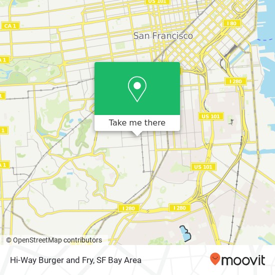 Hi-Way Burger and Fry map