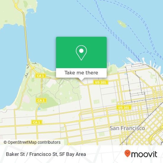 Mapa de Baker St / Francisco St