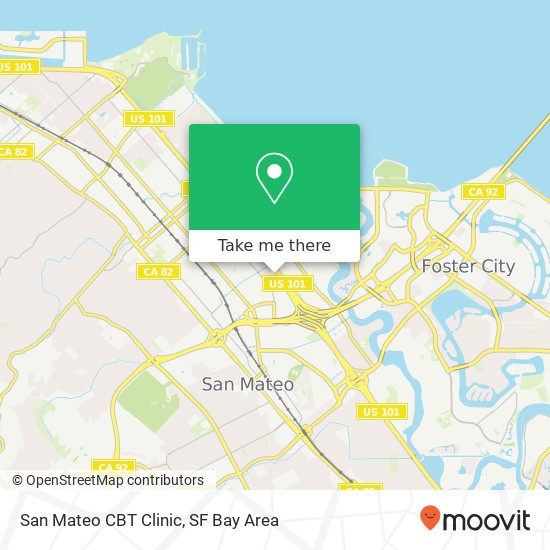 San Mateo CBT Clinic map