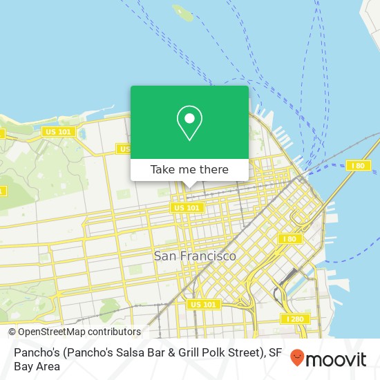 Pancho's (Pancho's Salsa Bar & Grill Polk Street) map