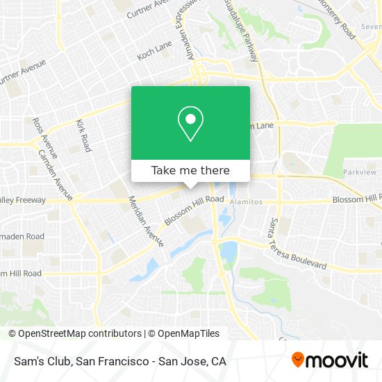 How to get to Sam's Club in San Jose by Bus, Train or Light Rail?