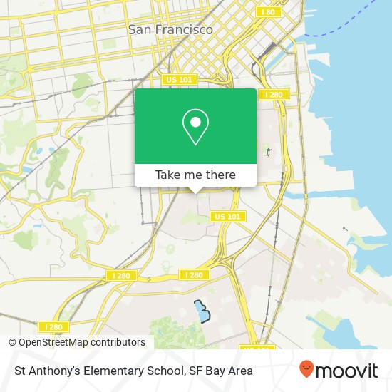 St Anthony's Elementary School map