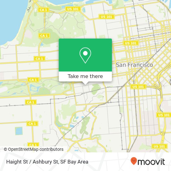 Haight St / Ashbury St map