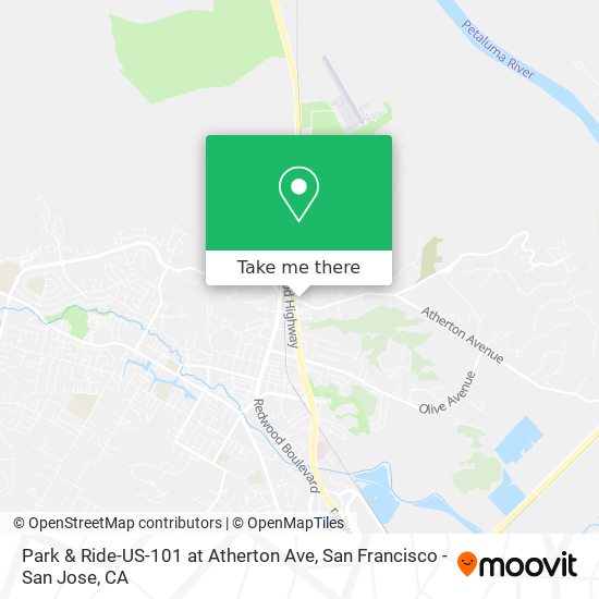 Mapa de Park & Ride-US-101 at Atherton Ave