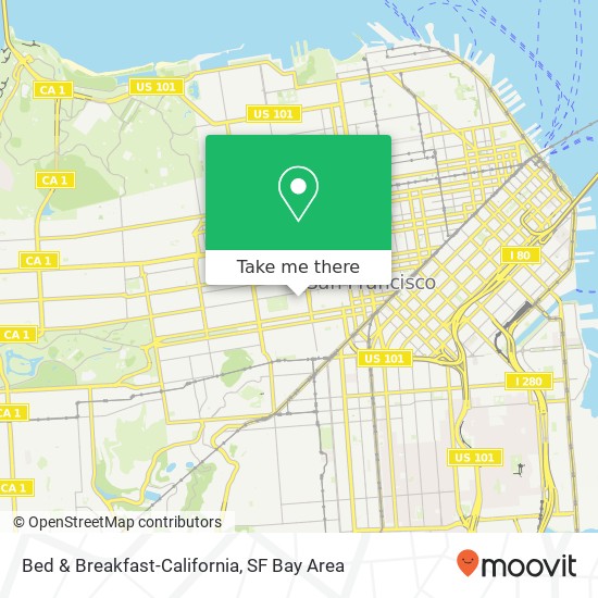 Mapa de Bed & Breakfast-California