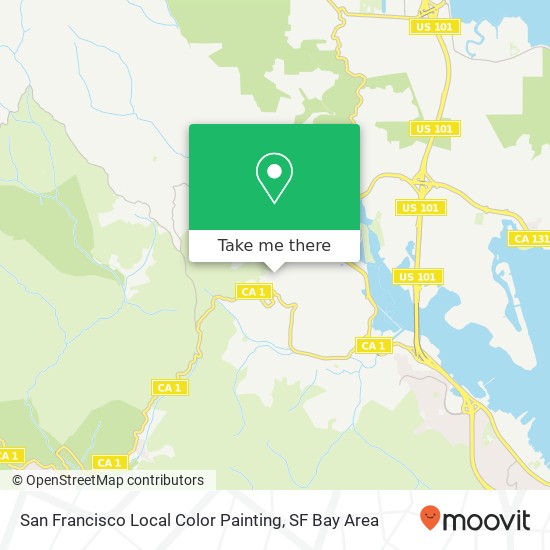 Mapa de San Francisco Local Color Painting