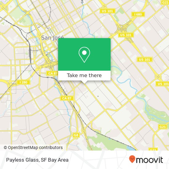 Mapa de Payless Glass