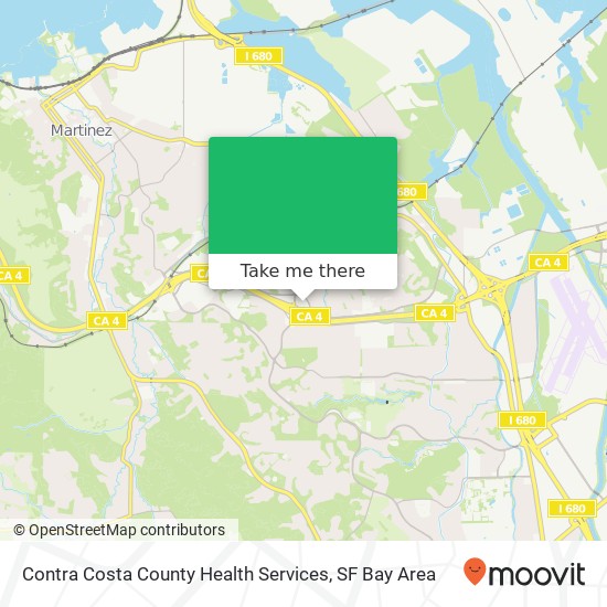 Mapa de Contra Costa County Health Services