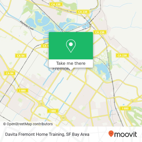 Davita Fremont Home Training map