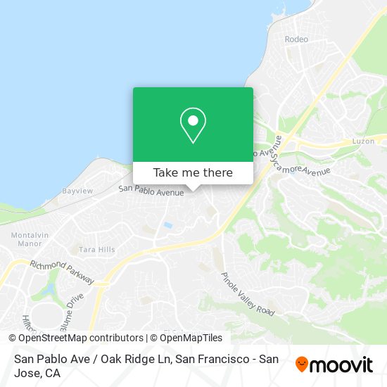 Mapa de San Pablo Ave / Oak Ridge Ln