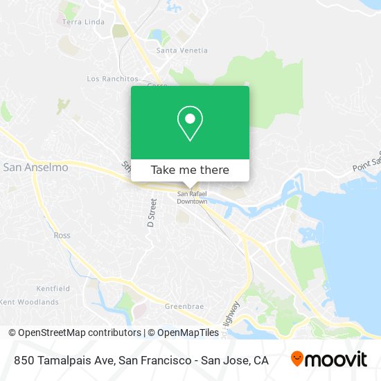 Mapa de 850 Tamalpais Ave