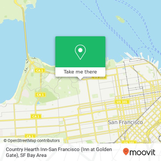 Country Hearth Inn-San Francisco (Inn at Golden Gate) map