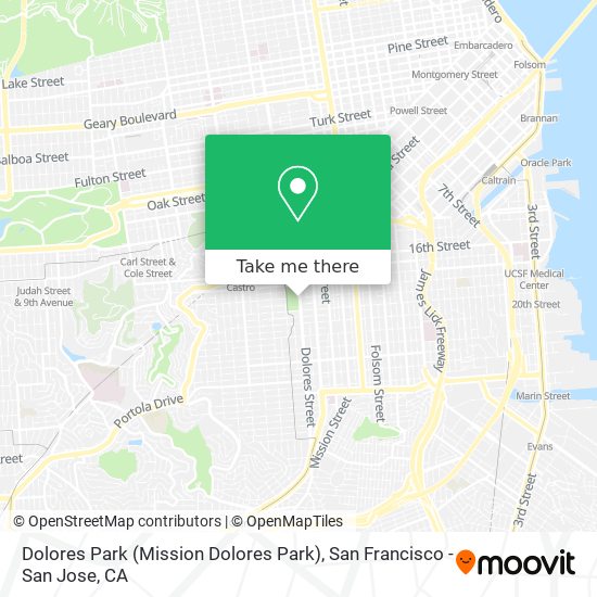 Mapa de Dolores Park (Mission Dolores Park)