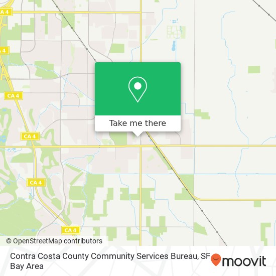 Contra Costa County Community Services Bureau map