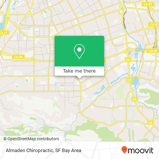 Almaden Chiropractic map