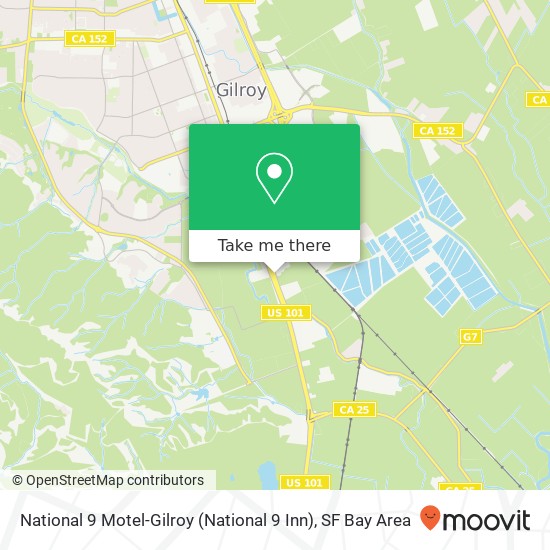 National 9 Motel-Gilroy (National 9 Inn) map