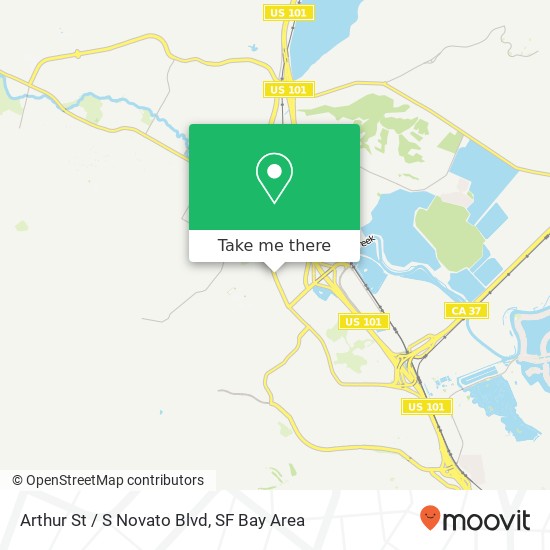 Arthur St / S Novato Blvd map