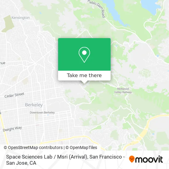 Mapa de Space Sciences Lab / Msri (Arrival)