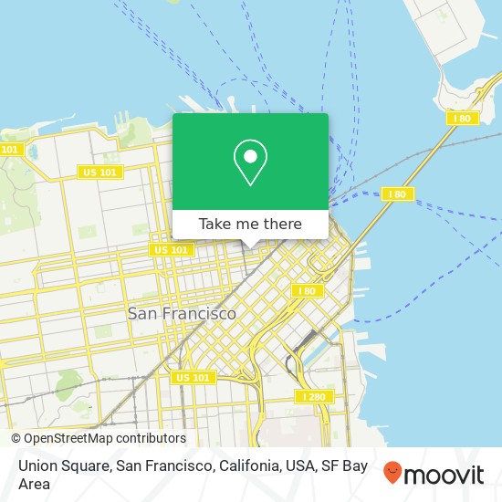 Union Square, San Francisco, Califonia, USA map