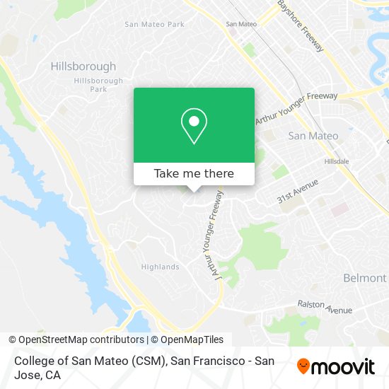 College of San Mateo (CSM) map