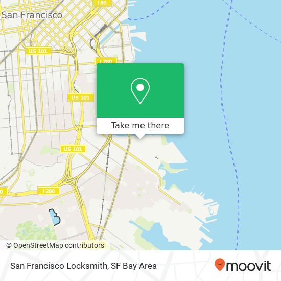 Mapa de San Francisco Locksmith
