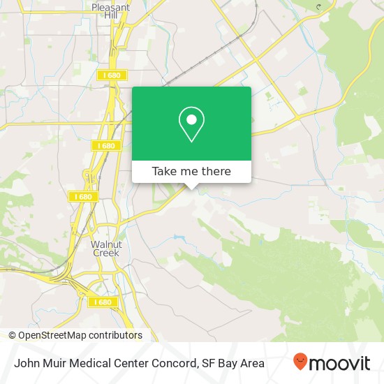 John Muir Medical Center Concord map